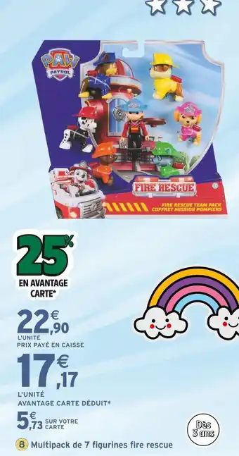 Intermarché PAW PATROL Multipack de 7 figurines fire rescue offre