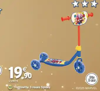Intermarché MONDO Trottinette 3 roues Spidey offre