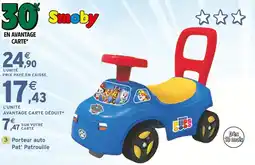 Intermarché SMOBY Porteur auto Pat' Patrouille offre