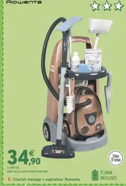 Intermarché Rowenta Chariot ménage + aspirateur offre