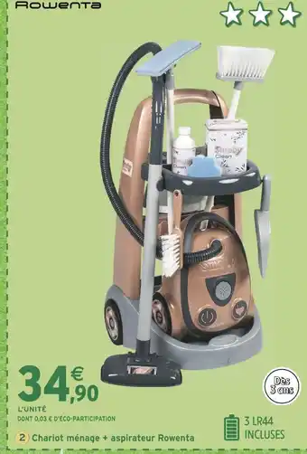 Intermarché Rowenta Chariot ménage + aspirateur offre
