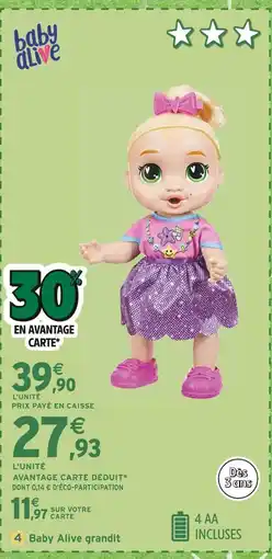 Intermarché Baby Alive grandit offre