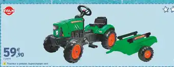Intermarché FALK Tracteur à pédales Supercharger vert offre
