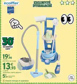 Intermarché Ecoiffier Chariot ménage et aspirateur offre