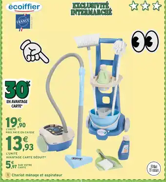 Intermarché Ecoiffier Chariot ménage et aspirateur offre