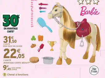 Intermarché BARBIE Cheval à fonctions offre