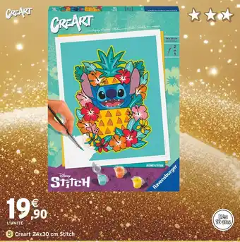 Intermarché Stitch / Ravensburger Creart 24x30 cm offre