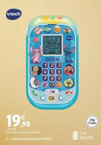 Intermarché VTECH Smartphone éducatif Stitch offre