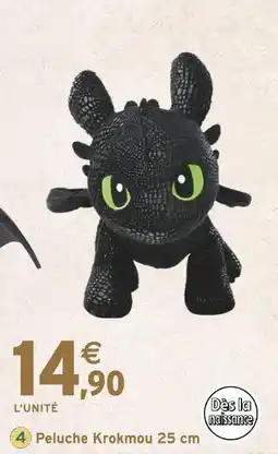 Intermarché Peluche Krokmou 25 cm DRAGONS offre