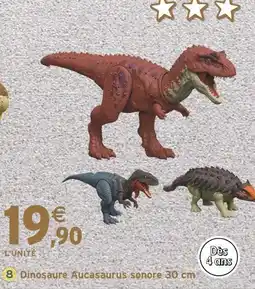 Intermarché Dinosaure Aucasaurus sonore 30 cm offre