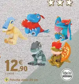 Intermarché Peluche dinos 25 cm offre