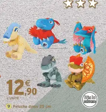Intermarché Peluche dinos 25 cm offre