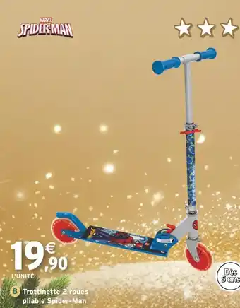 Intermarché SPIDERMAN Trottinette 2 roues pliable offre