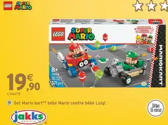 Intermarché LEGO Set Mario kart bébé Mario contre bébé Luigi offre