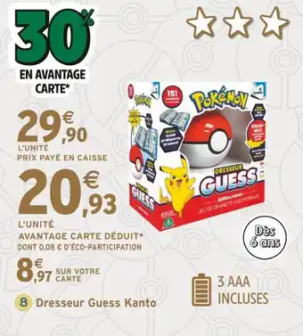 Intermarché Dresseur Guess Kanto offre