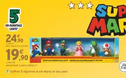 Intermarché Coffret 5 figurines 6 cm mario et ses amis offre