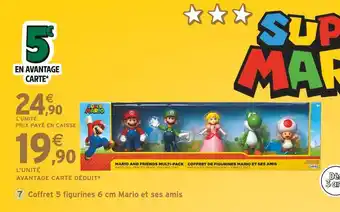 Intermarché Coffret 5 figurines 6 cm mario et ses amis offre