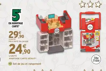 Intermarché POKEMON Set de jeu et rangement offre