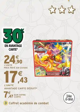 Intermarché POKEMON Coffret académie de combat offre