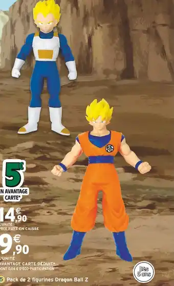 Intermarché MONSTER FLEX Pack de 2 figurines 15 cm Dragon Ball Z offre