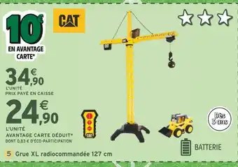 Intermarché CAT Grue XL radiocommandée 127 cm offre