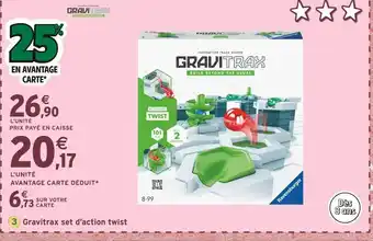 Intermarché RAVENSBURGER Gravitrax set d'action twist offre