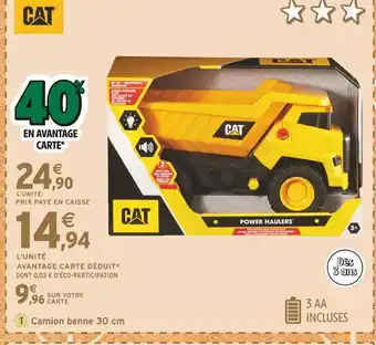 Intermarché CAT Camion benne Power Haulers 30 cm offre