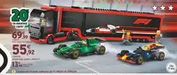 Intermarché LEGO CITY Camion de f1 avec voitures de f1 rb20 et amr24 offre