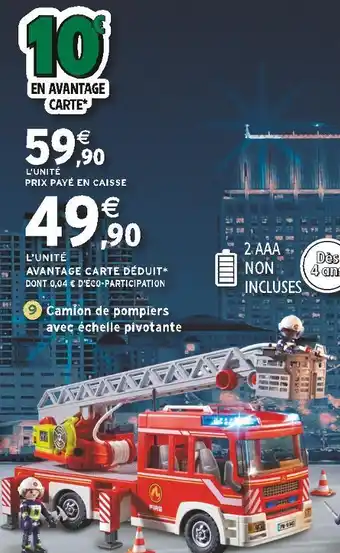 Intermarché Camion de pompiers avec échelle pivotante offre