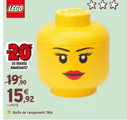 Intermarché LEGO Boîte de rangement tête offre