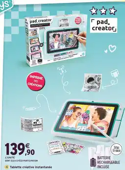 Intermarché Tablette créative instantanée offre