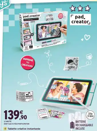Intermarché Tablette créative instantanée offre