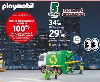 Intermarché Playmobil Camion de recyclage offre