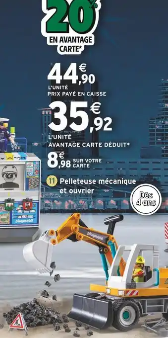 Intermarché Pelleteuse mécanique et ouvrier offre