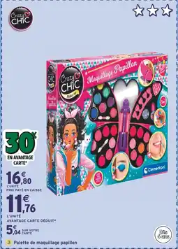 Intermarché CLEMENTONI Palette de maquillage papillon offre