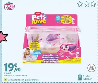 Intermarché PETS ALIVE Maman tortue et Bébé surprise offre