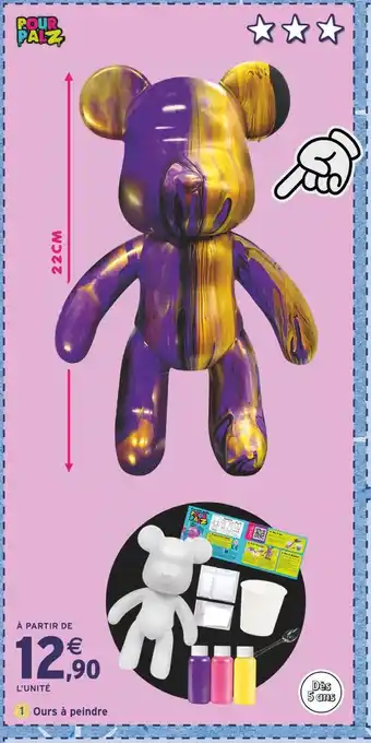 Intermarché POUR PALZ Ours à peindre offre