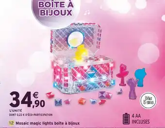 Intermarché Magic lights boîte à bijoux offre