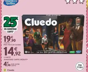 Intermarché HASBRO GAMING Cluedo offre