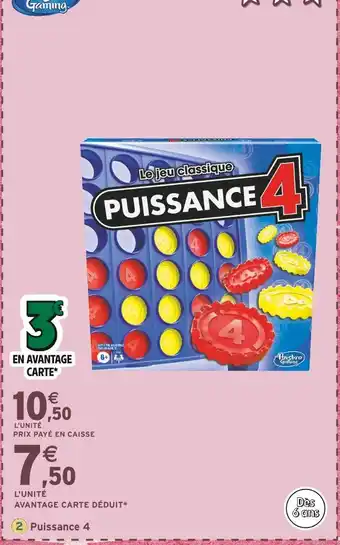 Intermarché Hasbro Gaming Puissance 4 offre