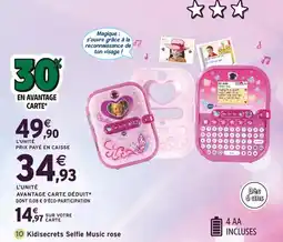 Intermarché Kidisecrets Selfie Music rose offre