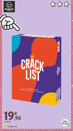 Intermarché Crack List offre