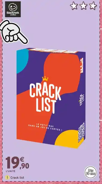 Intermarché Crack List offre