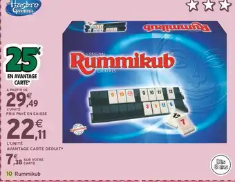 Intermarché Hasbro Gaming Rummikub offre