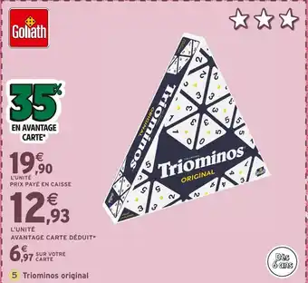 Intermarché GOLIATH Triominos Original offre