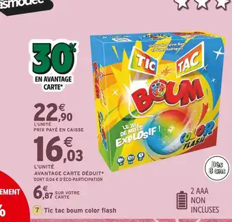 Intermarché Tic tac boum color flash asmodee offre