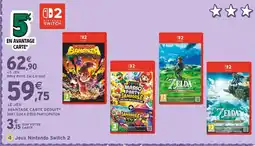 Intermarché Nintendo Jeux Nintendo Switch 2 offre