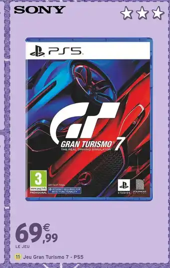 Intermarché Sony Jeu Gran Turismo 7 - PS5 offre
