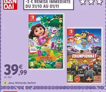 Intermarché Nintendo Jeu Nintendo Switch offre