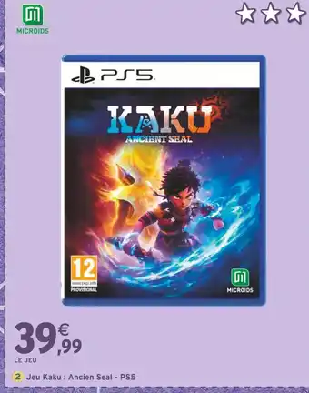 Intermarché MICROIDS Jeu Kaku : Ancien Seal - PS5 offre